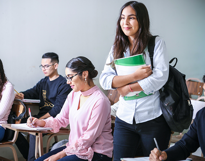 intensive-english Students in class learning.